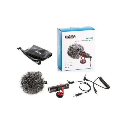 Boya Microphone De Studio À Condensateur Boya 3.5Mm By-Mm1 Pour Caméra Smartphone