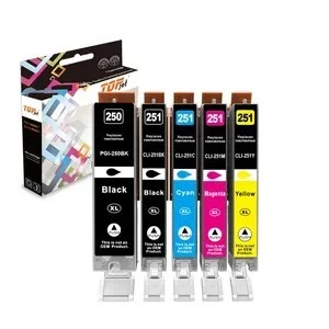 Cartouches rechargeables Canon PGI-250 / CLI-251 - Compatible MX922, MX920, MX725