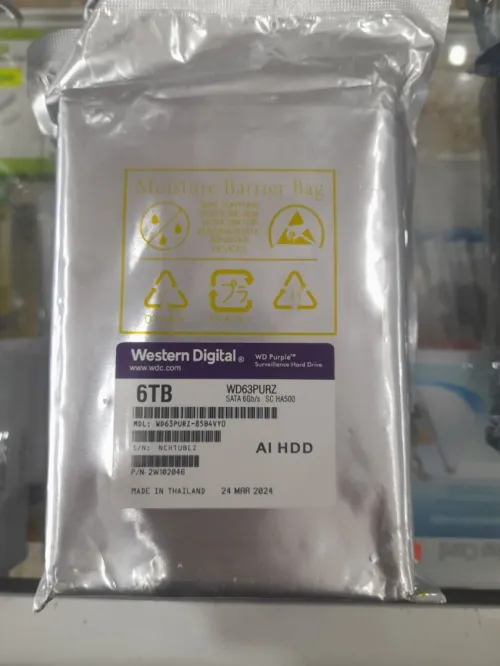 Disque dur HDD de vidéosurveillance WD Purple 6T NEW ZERO COMPTEUR