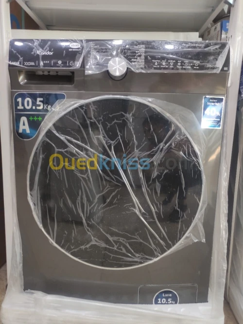 Machine a laver inverter Vapeur Condor Luna 8 et 10KG , 14 programmes, 1400 TR/M, A+++, 