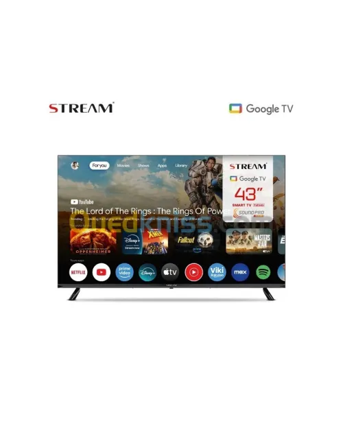 Téléviseur LED STREAM FULLHD 32P - 40P - 43P - 50P - 55P - 58P - 65P - 75P - GOOGLE TV FHD