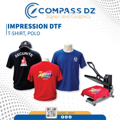 IMPRESSION DTF ( t-shirt - casquette - gilet )