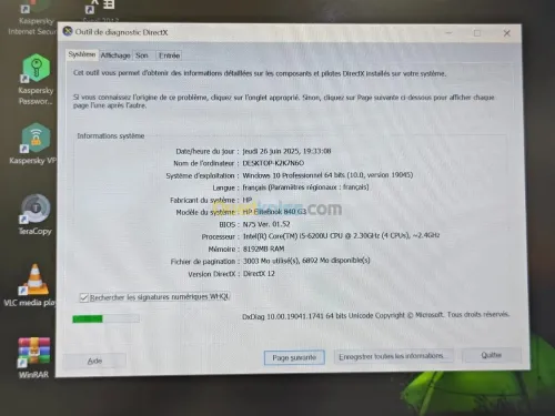 HP ELITEBOOK 840 G3 / INTEL I5 6 EME / 8 G / 128 ssd / 14 +CARTABLE