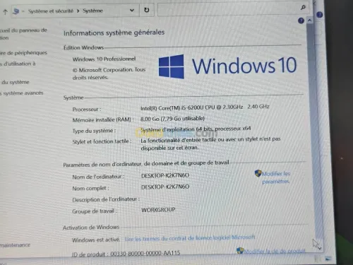 HP ELITEBOOK 840 G3 / INTEL I5 6 EME / 8 G / 128 ssd / 14 +CARTABLE