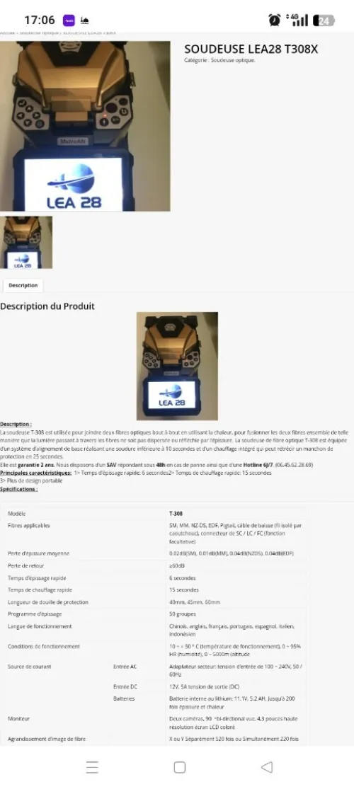 Fusioneuse SOUDEUSE LEA28 T308X