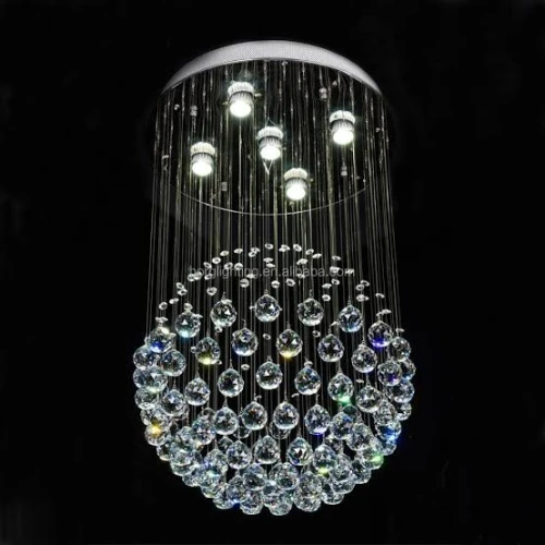 Lustre veilleuse et spot en cristal 