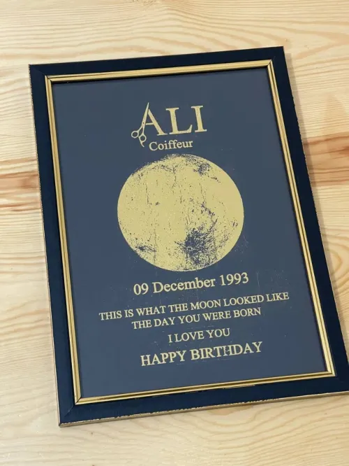 Cadeaux Anniversaires - Cadre Golden Foil