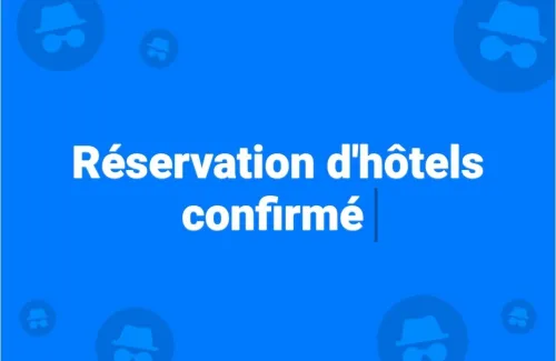 Réservation d'hôtels confirmé pour dossier visa 