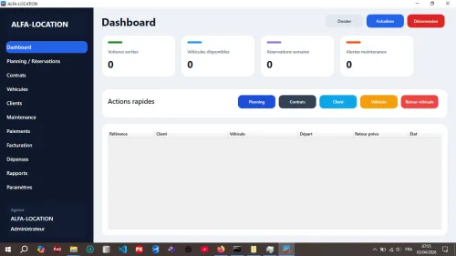 Logiciel de Gestion pour Location de Véhicule : ALFA-LOCATION
