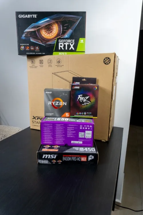 PC fixe gaming - Ryzen 5 3600 + RTX 3070 Ti (16 Go RAM, SSD + HDD)