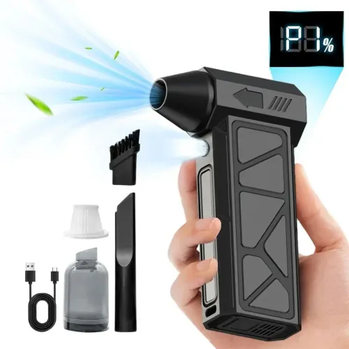 Souffleur et Aspirateur Portable avec Ventilateur Turbo-جهاز نسف الهواء ومكنسة كهربائية
