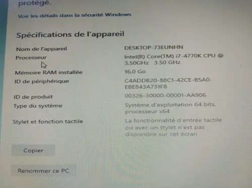حاسوب مع جميع المستلزمات , SSD 256+HHDD 320GCPU I7 4770K, RAM 16G،GPU intégrée 4600 HD
