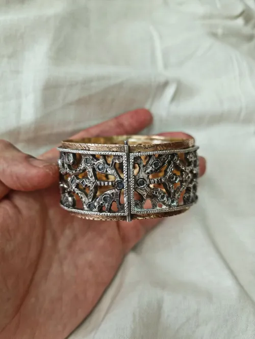 Bracelet OR 18k et argent 