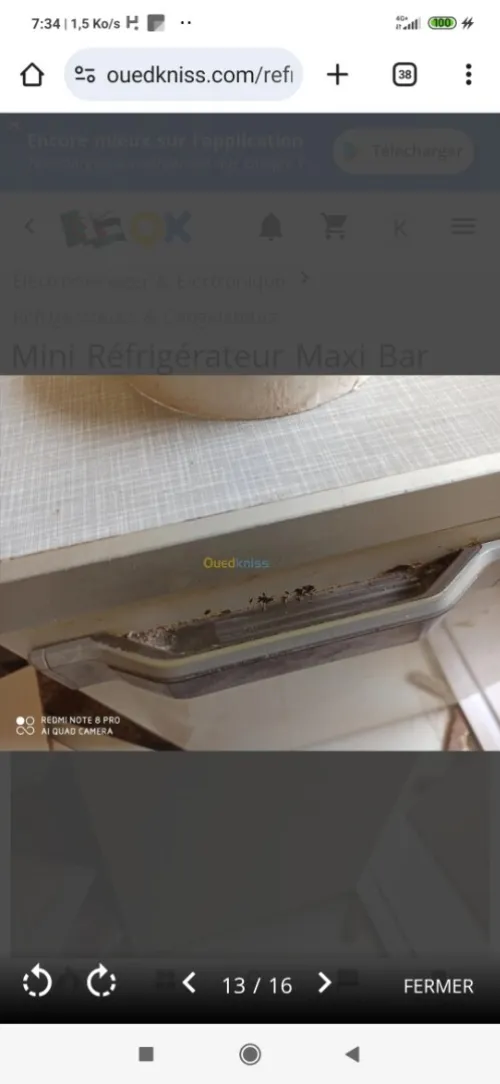 Mini réfrigérateur Maxi Bar fonctionne très bien