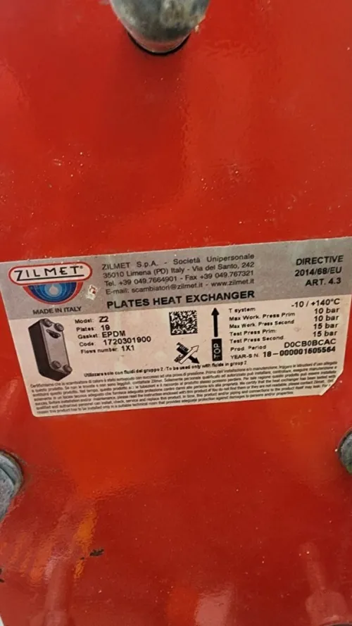 Vends Echangeur de chaleur à plaques  tres bonne occasion