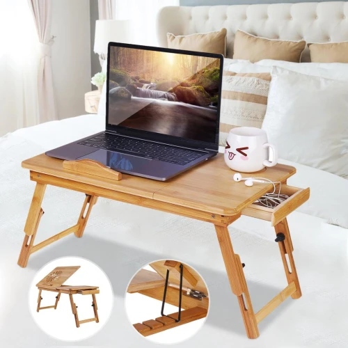 Table en Bamboo pour laptop BM92 AVEC REFROIDISSEUR GRAND MODELE