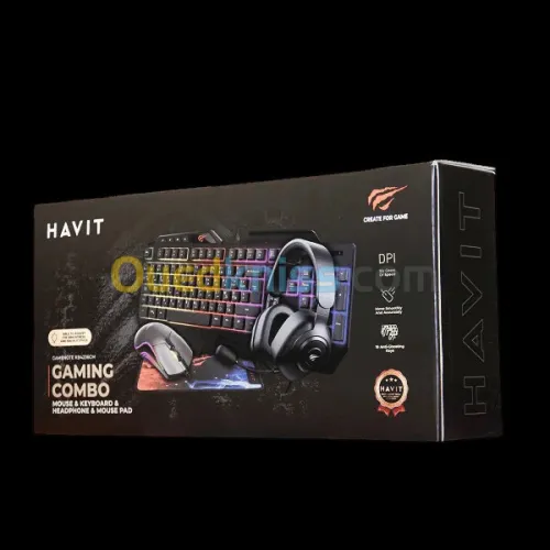 Combo Gaming HAVIT KB4236CM  Pack 4 en 1 complet RGB 