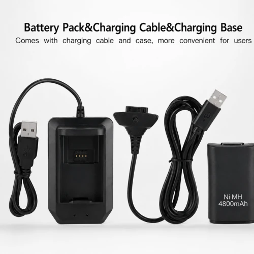 KIT CHARGE + BATTERIE MANETTE XBOX 360 /PC COPIE WIRLESS