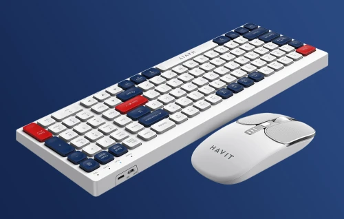Havit KB830WB  Pack Clavier Souris Sans Fil 2.4GHZ 5.1BLUETOOTH RECHARGABLE