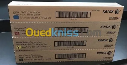 PACK TONER XEROX ORIGINAL C60/C70/550/560/570/WC 7965/7975 NOIR + 03 COULEURS 
