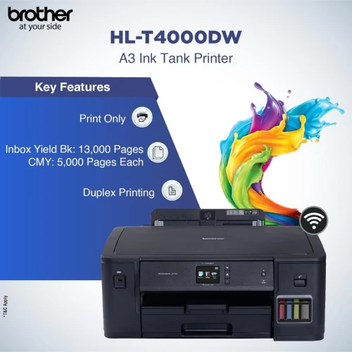 IMPRIMANTE BROTHER HL-T4000DW A3/A4 27PPM WIFI / RJ45 / RECTO-VERSO