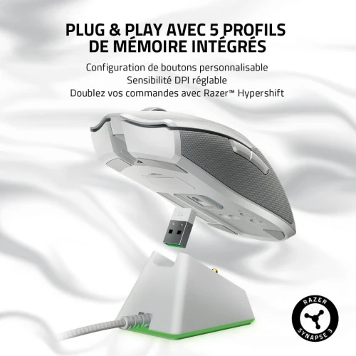 SOURIS RAZER VIPER ULTIMATE WITH CHERGING STATION WIRELESS GAMING HYPERSPEED TECHNOLOGY +20K DPI RGB