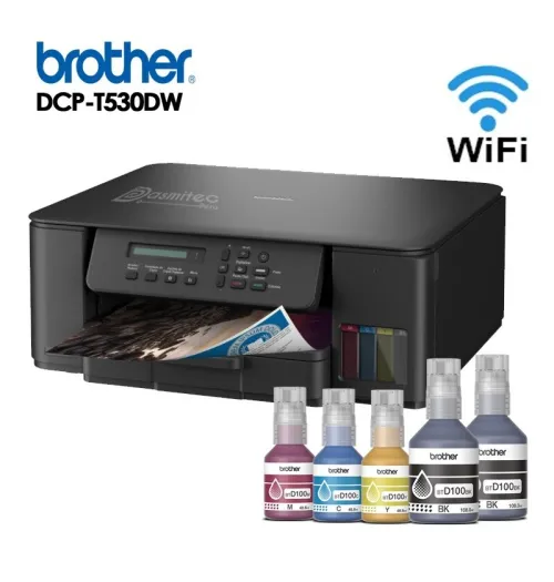 IMPRIMANTE MULTIFONCTION BROTHER 4EN1 RÉSERVOIR INTÉGRÉ T530DW WIFI / RECTO-VERSO