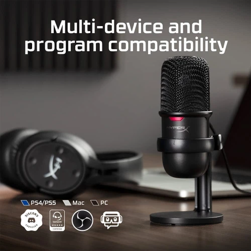 HYPERX SOLOCAST USB CONDENSER GAMING MICROPHONE FOR STREAMING / PODCASTING