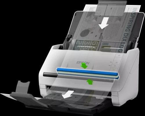 SCANNER EPSON WORKFORCE DS-530II WITH RECTO-VERSO A4 600 X600DPI A 35PPM MONO COULEUR 5500PJ USB 3.0