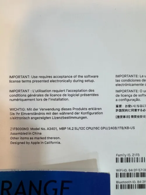MacBook Pro 14 M4 Pro 12C CPU 16C GPU RAM 24GB 1TB