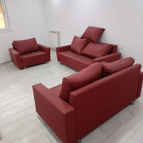 Salon simili cuir (03) trois pièces 