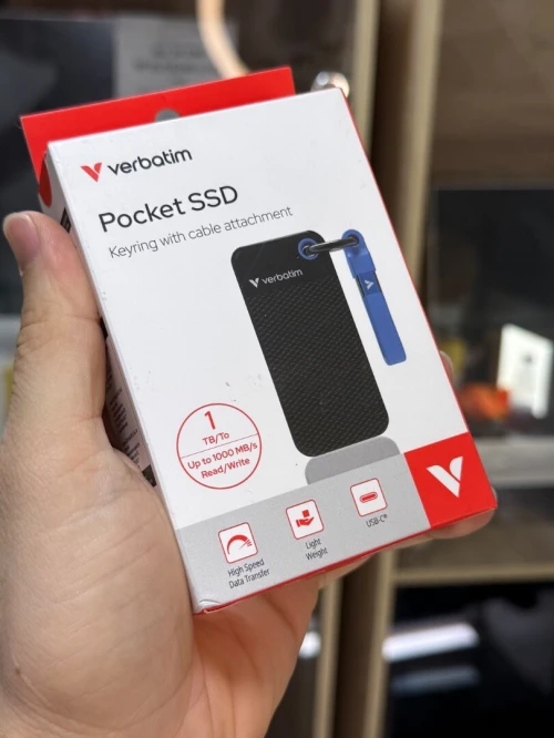 DISK EXTERNE VERBATIM POCKET 1TO SSD 1000Mb/s TYPE C