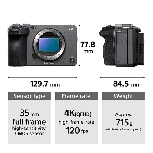 Sony FX3 Full-Frame Cinema Camera UHD 4K 120FPS