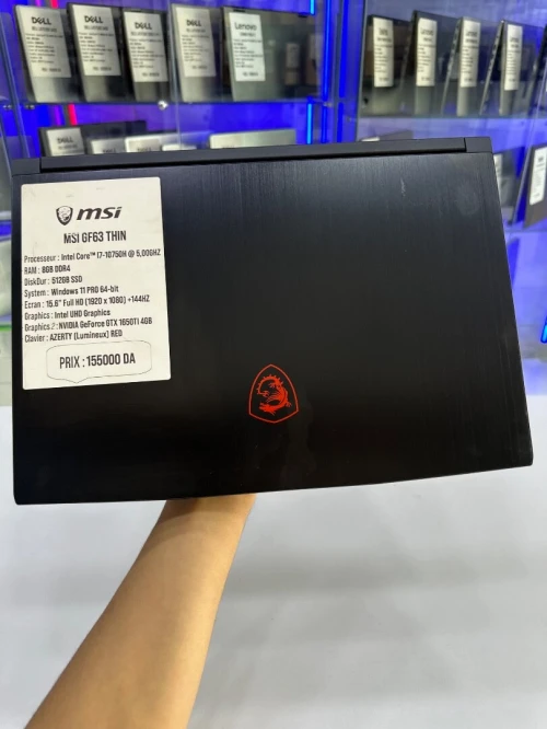 MSI GF63 THIN I7 8GB RAM 512GB SSD +144HZ +NVIDIA 15,6"