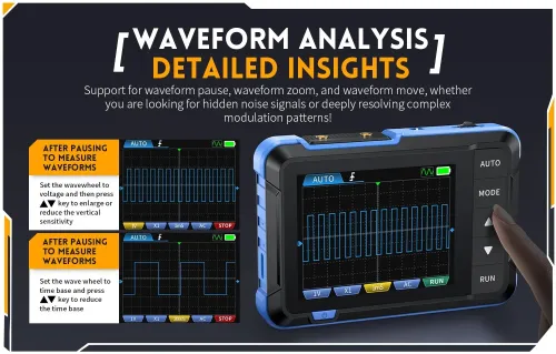 FNIRSI DSO-153 2-IN-1 Mini 1MHz 5MS/s Digital Oscilloscope Waveform Generator
