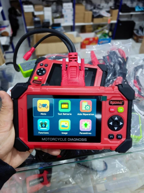 JDiag TopDiag Scanner diagnostic OBD2 Motos, Lecteur codes Défauts .Testeur Batterie, BMW, Yamaha Kawasaki