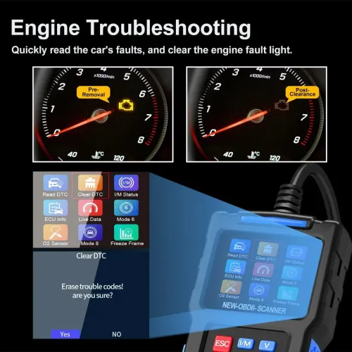 JDiag T200 voiture OBD2 Scanner lecteur de Code de défaut affichage numérique outil de Diagnostic Automobile analyseur de moteur de voiture I/M testeur prêt