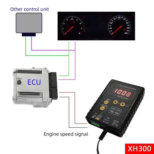 Nouveau générateur Signal Automatique XH300 voiture ABS CKP Signal Hall capteur de vitesse de véhicule simulateur de Signal sortie 1Hz-8KHz