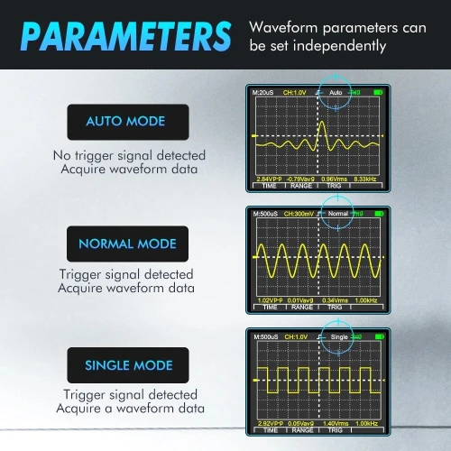 TOOLTOP ET828Pro 50Msp/s 10MHz Oscilloscope numérique portable True RMS pour bricolage électrique voiture révision Oscilloscope multimètre