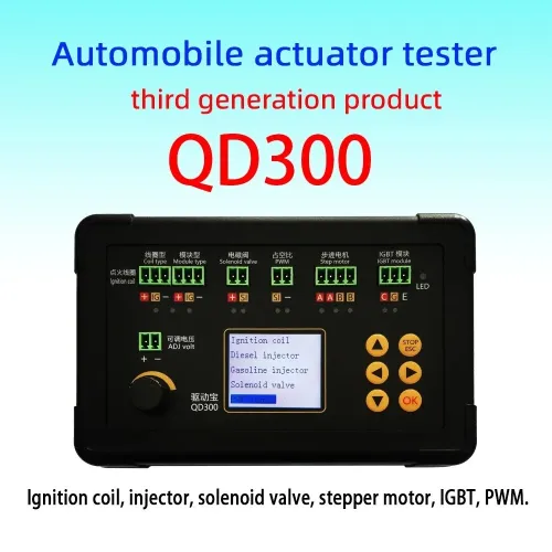 QD300 Détecteur de test de bobine de ville de voiture, injecteur CRIN, électrovanne de ralenti, moteur pas à pas, simulateur d'entraînement de défaut, QD300, nouveau