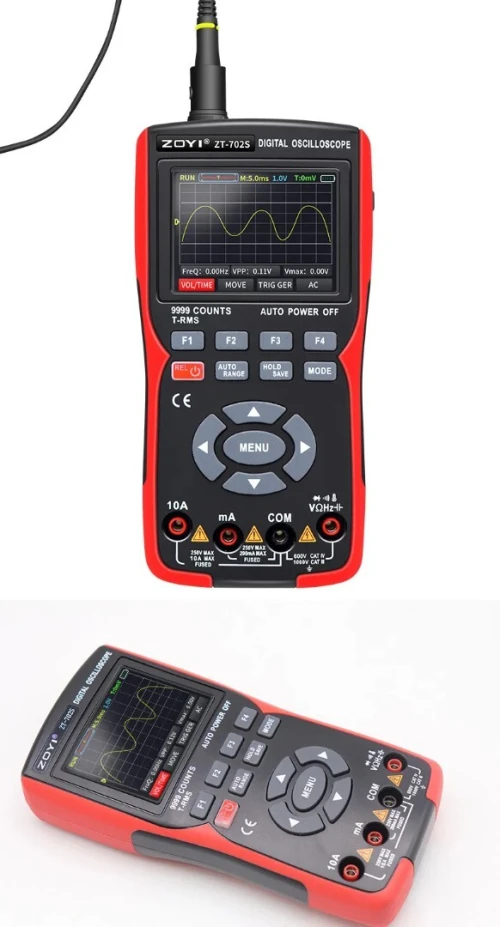 ZOYI ZT702S multimètre numérique automatique True RMS Transistor sonde multimètre 48 M/S 10 MHZ PC forme d'onde stockage de données Oscilloscope