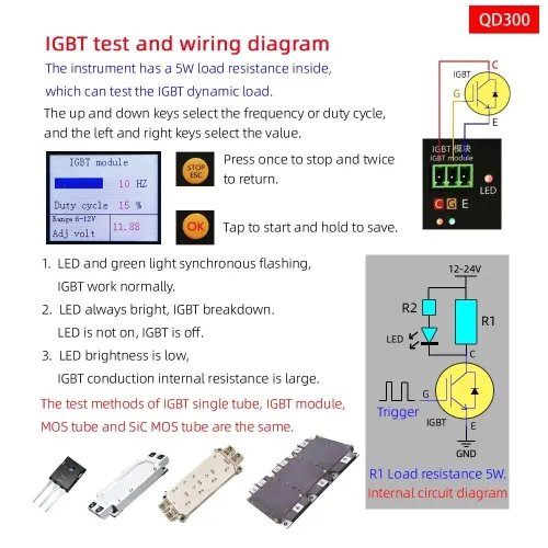 QD300 Détecteur de test de bobine de ville de voiture, injecteur CRIN, électrovanne de ralenti, moteur pas à pas, simulateur d'entraînement de défaut, QD300, nouveau