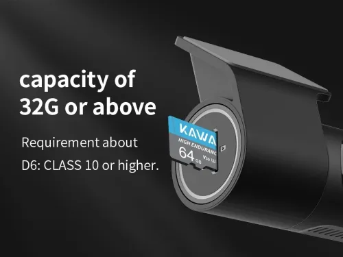KAWA Dash Cam Pour Voiture DVR D6 1440P 2K Caméra De tableau De bord enregistreur vidéo commande vocale 24H Parking WiFi APP moniteur WDR Dashcam
