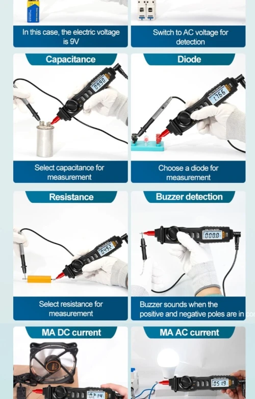 multimètre numérique intelligent stylo tension courant zéro détection en direct NCV tension Induction professionnel électricien Test