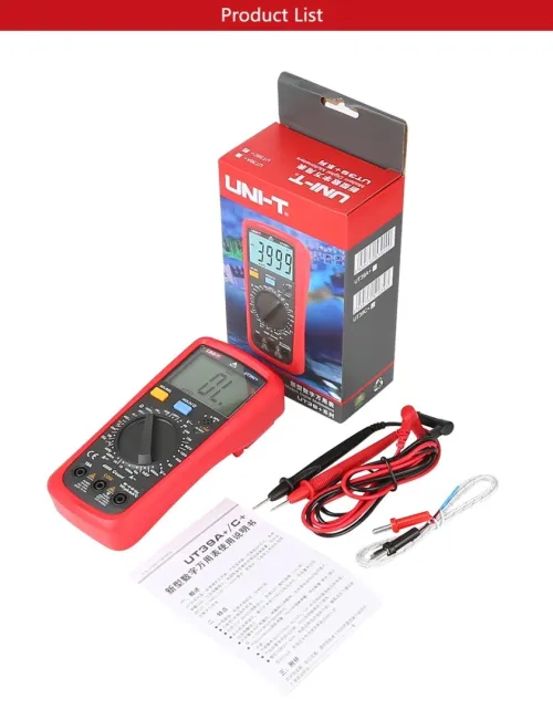 UNI-T UT39A+ Plus multimètre ampèremètre numérique voltmètre courant AC/DC testeur d'électricien professionnel multimètre