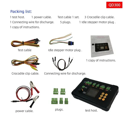 QD300 Détecteur de test de bobine de ville de voiture, injecteur CRIN, électrovanne de ralenti, moteur pas à pas, simulateur d'entraînement de défaut, QD300, nouveau