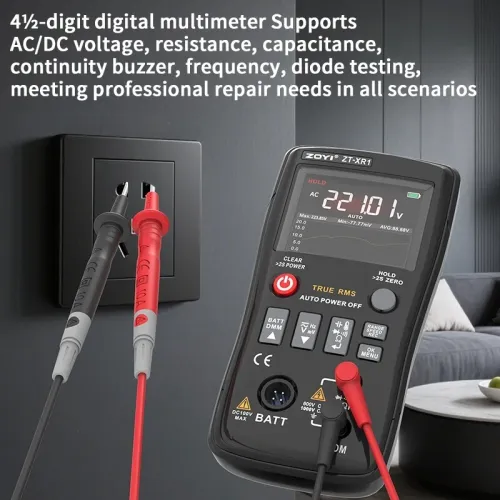 ZOYI ZT-XR1 multimètre True RMS 25000 points avec testeur de résistance interne de batterie 4 fils 1 kHz AC