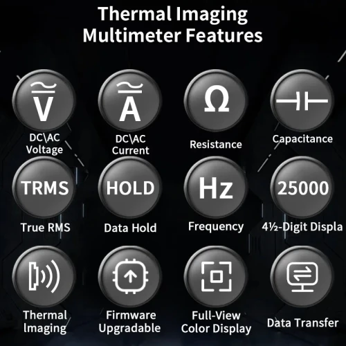 ZOYI ZT-R01 multimètre d'imagerie thermique 2 en 1, multimètre numérique professionnel avec caméra IR, résolution 32x32 25000 comptesT-RMS