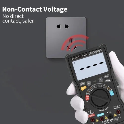 Multimètre numérique professionnel ZOYI ZT-M2H 2000V, testeur de tension CC/CA, de continuité et de résistance pour fils sous tension