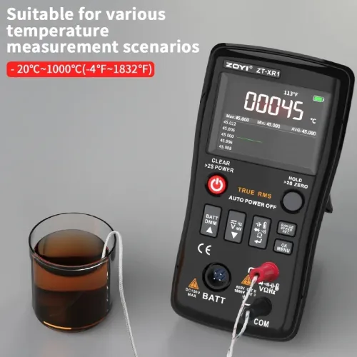 ZOYI ZT-XR1 multimètre True RMS 25000 points avec testeur de résistance interne de batterie 4 fils 1 kHz AC